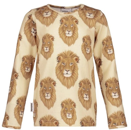 METSOLA - Lion Shirt LS, Milky Banana